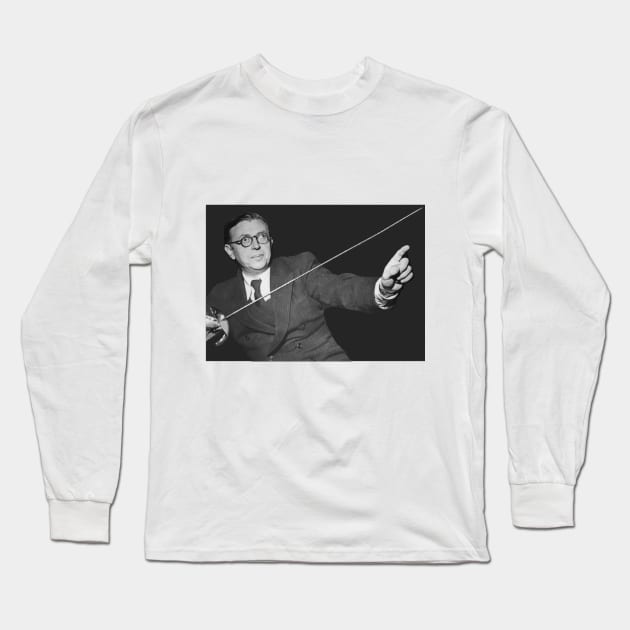 Sartre Fencing Long Sleeve T-Shirt by neememes